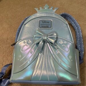 Disney Loungefly Metallic Silver Backpack